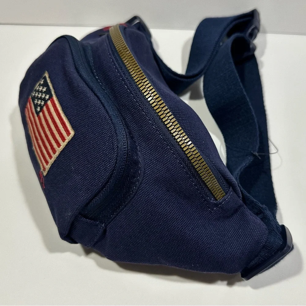 Polo by Ralph Lauren Blue Belt Bag with Flag Details - Picture 14 of 16